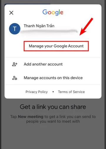 Cách đổi tên trên Meet Google