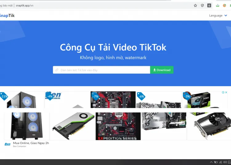 Tải video Tiktok không logo