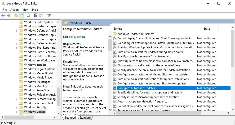 Tắt cập nhật Windows 10 bằng Group Policy Editor - Ảnh 2