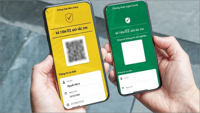 Phân biệt thẻ xanh và thẻ vàng Covid 