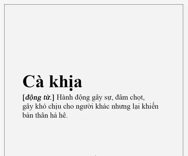 cà khịa là gì 