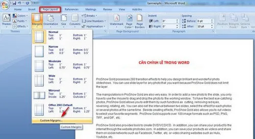 Căn lề văn bản trong Word 2007 – 2010 - Ảnh 3