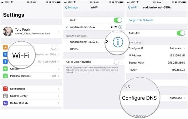 Cách đổi DNS trên Iphone
