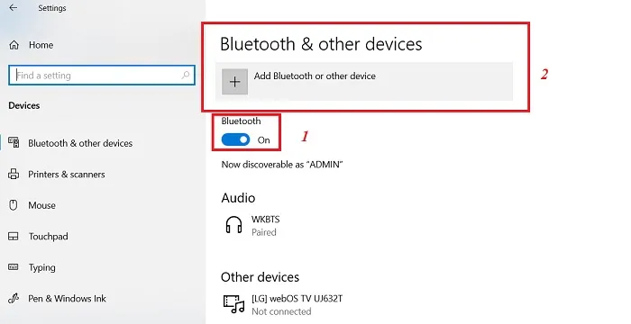 cách kết nối tai nghe bluetooth với laptop