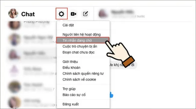 Xem tin nhắn chờ trên Messenger