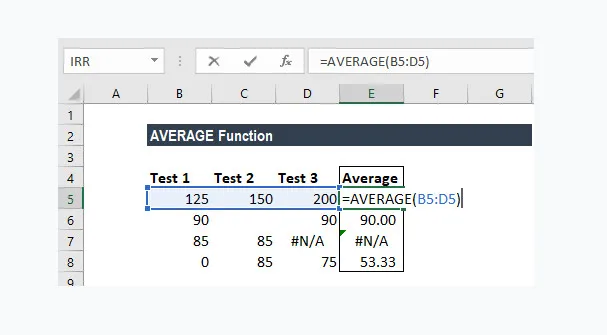 5 9 - Hàm Average trong Excel, cú pháp và cách sử dụng - Ben Computer