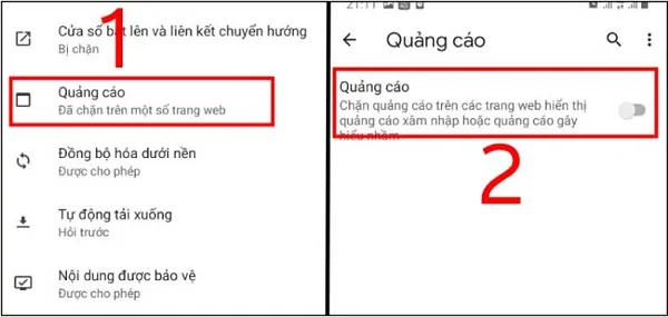 cách chặn quảng cáo tự bật lên trên điện thoại samsung