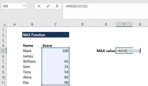 Cách sử dụng hàm Max trong Excel - Ảnh 2