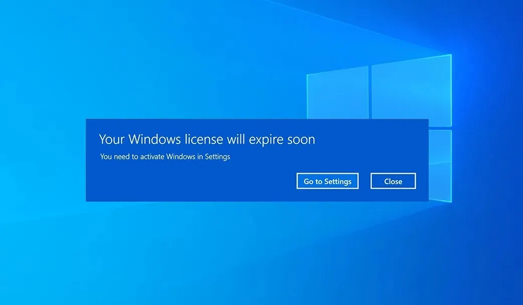 Lỗi your windows license will expire soon win 10 là lỗi gì?
