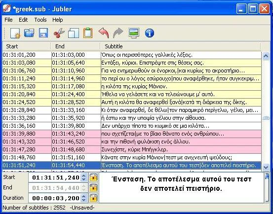 Phần mềm ghép phụ đề Jubler Subtitle Editor