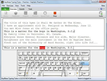 Phần mềm luyện gõ 10 ngón online KeyBlaze Typing Tutor 
