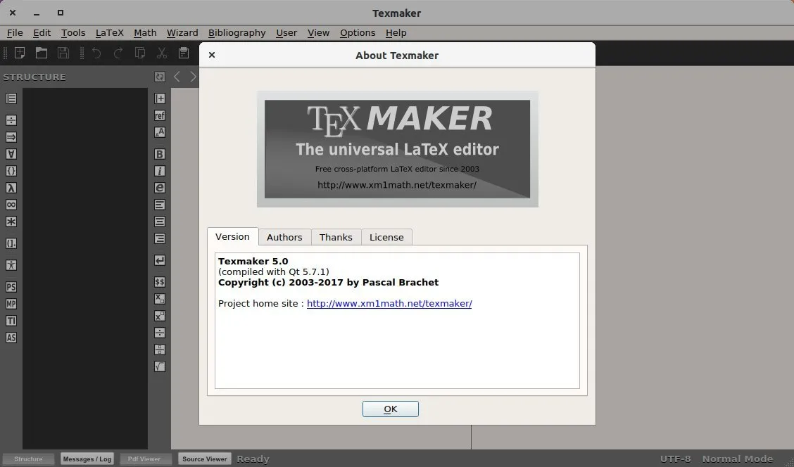 Texmaker - Phần mềm soạn thảo văn bản hỗ trợ định dạng LaTeX